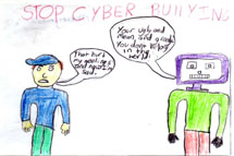 cyber bullying image created by Swindon's children and young people